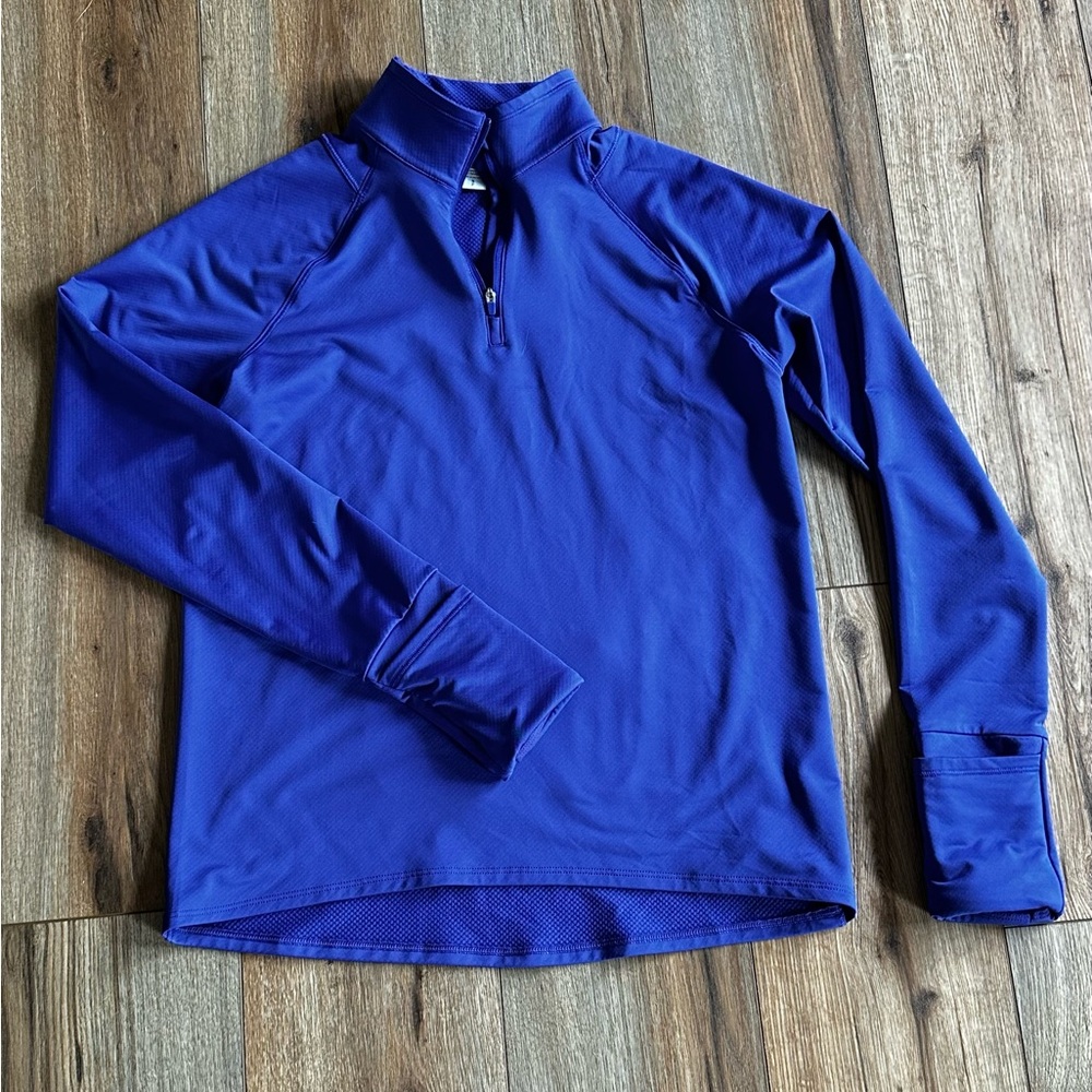 Athleta Royal Blue Quarter-Zip Pullover